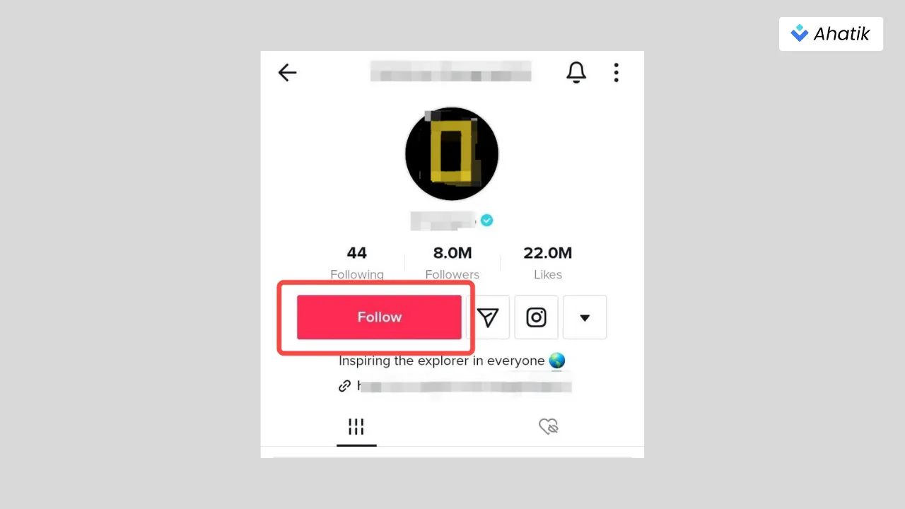 Step 2 to Unfollow people in Tik Tok - Ahatik.com (2)